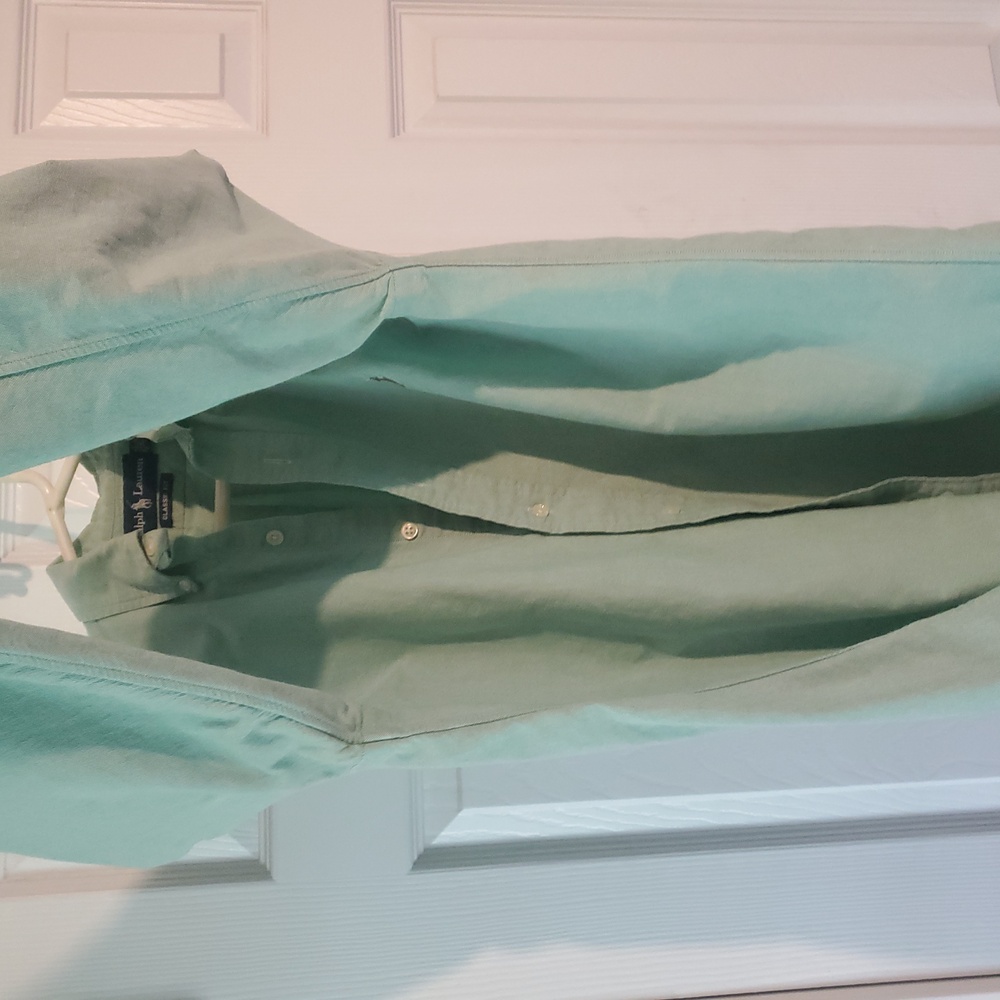 Men's 32/33 Ralph Lauren "classic fit" button down, Green, flesh pony